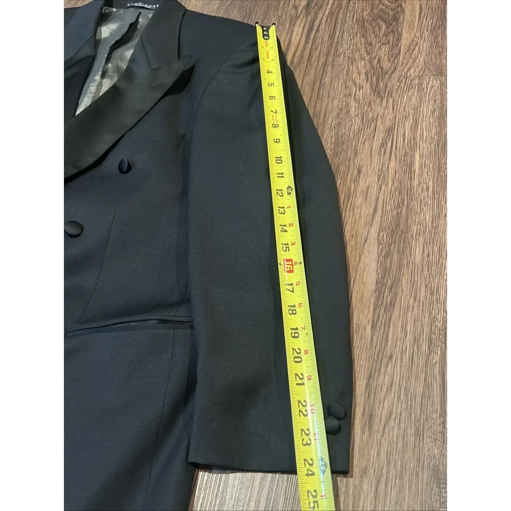 HUGO BOSS Men's Tuxedo Suit Color Black 48L Black 100% Virgin Wool